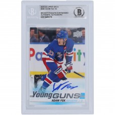 Adam Fox New York Rangers Autographed 2019-20 Upper Deck Series 1 Young Guns #228 Beckett Fanatics Witnessed Authenticated Rookie Card Adam Fox New York Rangers Autographed 2019-20 Upper Deck Series 1 Young Guns #228 Beckett Fanatics Witnessed Authenticated Rookie Card