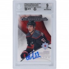 Andrei Svechnikov Carolina Hurricanes Autographed 2018-19 Upper Deck Ultimate Collection Ultimate Introductions #UI-43 Beckett Fanatics Witnessed Authenticated 9/10 Rookie Card