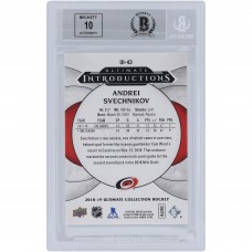 Andrei Svechnikov Carolina Hurricanes Autographed 2018-19 Upper Deck Ultimate Collection Ultimate Introductions #UI-43 Beckett Fanatics Witnessed Authenticated 9/10 Rookie Card