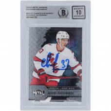Andrei Svechnikov Carolina Hurricanes Autographed 2020-21 Skybox Metal Universe #18 Beckett Fanatics Witnessed Authenticated 10 Card Andrei Svechnikov Carolina Hurricanes Autographed 2020-21 Skybox Metal Universe #18 Beckett Fanatics Witnessed Authenticated 10 Card