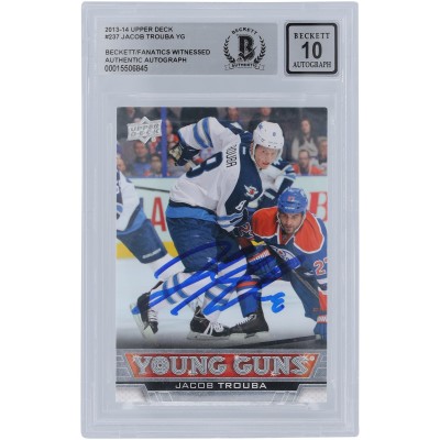 Jacob Trouba Winnipeg Jets Autographed 2013-14 Upper Deck Series 1 Young Guns #237 Beckett Fanatics Witnessed Authenticated 10 Rookie Card