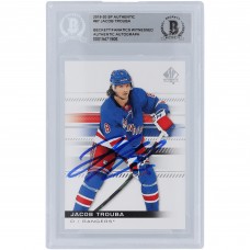 Jacob Trouba New York Rangers Autographed 2019-20 Upper Deck SP Authentic #87 Beckett Fanatics Witnessed Authenticated Card Jacob Trouba New York Rangers Autographed 2019-20 Upper Deck SP Authentic #87 Beckett Fanatics Witnessed Authenticated Card