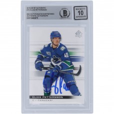 Elias Pettersson Vancouver Canucks Autographed 2019-20 Upper Deck SP Authentic #79 Beckett Fanatics Witnessed Authenticated 10 Card