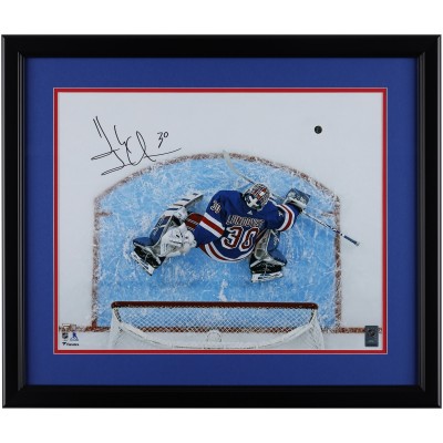 Henrik Lundqvist New York Rangers Fanatics Authentic Autographed 16 x 20 Overhead Blocker Save Photograph