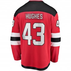 Игровая джерси Luke Hughes New Devils Home Breakaway Player - Red