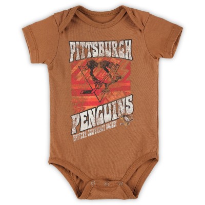 Newborn & Малышам Pittsburgh Penguins Brown Hip To The Game Bodysuit