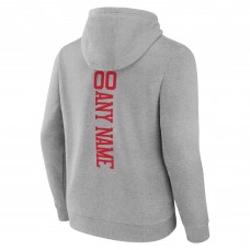 Толстовка Carolina Hurricanes Heather Gray Personalized Name & Number