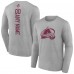 Именная футболка с длинным рукавом Colorado Avalanche Heather Gray