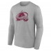 Именная футболка с длинным рукавом Colorado Avalanche Heather Gray