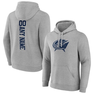 Толстовка Columbus Blue Jackets Personalized Name & Number - Heather Gray