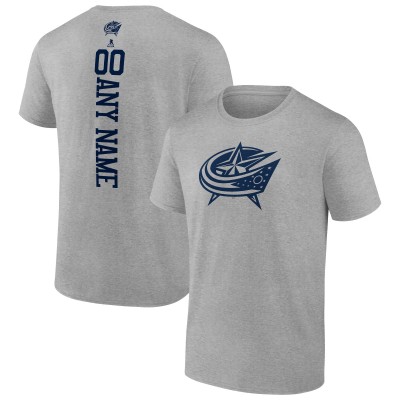 Именная футболка Columbus Blue Jackets - Heather Gray