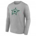 Именная футболка с длинным рукавом Dallas Stars - Heather Gray
