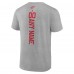 Именная футболка Detroit Red Wings - Heather Gray