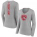 Футболка Florida Panthers Womens Personalized Name & Number Long Sleeve V-Neck - Heather Gray