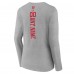 Футболка Florida Panthers Womens Personalized Name & Number Long Sleeve V-Neck - Heather Gray