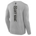 Los Angeles Kings Heather Gray Personalized Name & Number Long Sleeve T-Shirt