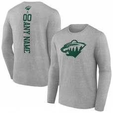Именная футболка с длинным рукавом Minnesota Wild Heather Gray