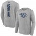 Nashville Predators Heather Gray Personalized Name & Number Long Sleeve T-Shirt
