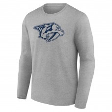 Nashville Predators Heather Gray Personalized Name & Number Long Sleeve T-Shirt