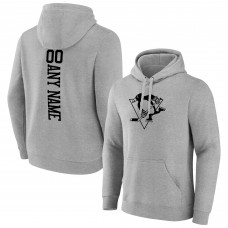 Толстовка Pittsburgh Penguins Heather Gray Personalized Name & Number