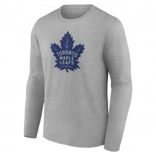 Именная футболка с длинным рукавом Toronto Maple Leafs - Heather Gray