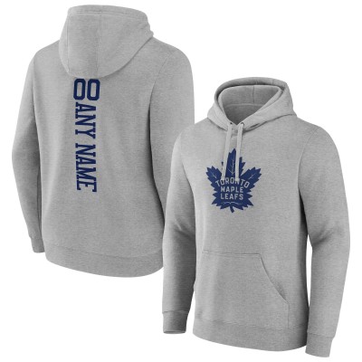 Толстовка Toronto Maple Leafs Heather Gray Personalized Name & Number
