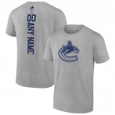 Vancouver Canucks Heather Gray Personalized Name & Number T-Shirt
