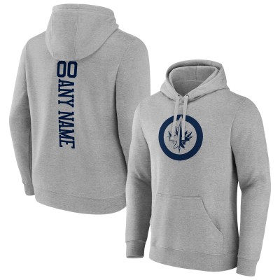 Толстовка Winnipeg Jets Personalized Name & Number - Heather Gray
