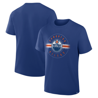 Футболка Edmonton Oilers Fanatics Blue Legacy Cross Check