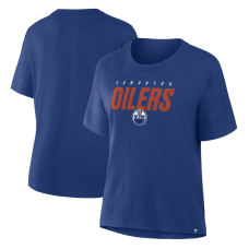 Женская футболка Edmonton Oilers Fanatics Royal Fundamentals Legacy