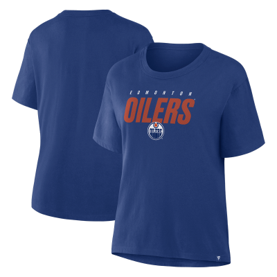 Женская футболка Edmonton Oilers Fanatics Royal Fundamentals Legacy