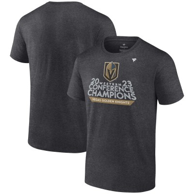 Футболка Vegas Golden Knights 2023 Western Conference Champions Locker Room - Heather Charcoal