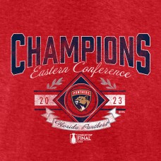 Florida Panthers 2023 Eastern Conference Champions Icing Tri-Blend T-Shirt - Heather Red