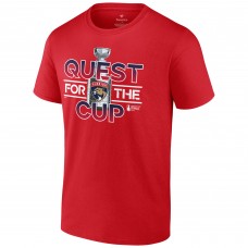 Florida Panthers 2023 Stanley Cup Final Quest T-Shirt - Red