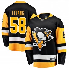 Игровая джерси Kris Letang Pittsburgh Penguins Fanatics Branded Home Breakaway - Black