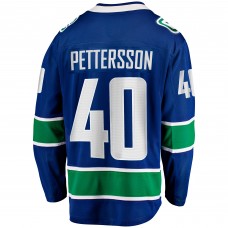 Джерси Vancouver Canucks Elias Pettersson Fanatics Blue Home Breakaway