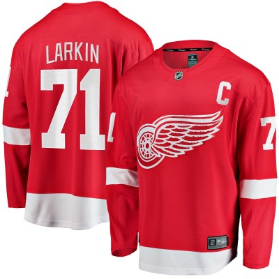 Джерси Detroit Red Wings Dylan Larkin Fanatics Branded Red Captain Home Breakaway