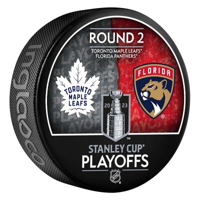 Toronto Maple Leafs vs. Florida Panthers Fanatics Authentic Inglasco 2023 Stanley Cup Playoffs Second Round Dueling Matchup Hockey Puck