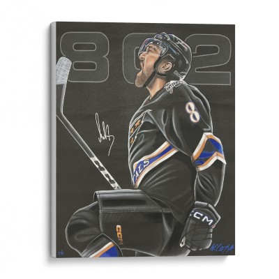 Alexander Ovechkin Washington Capitals Autographed Fanatics Authentic 32 x 36 Stretched Embellished Giclee Canvas - Art by Bill Lopa - Limited Edition of 8