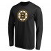Футболка с длинным рукавом Boston Bruins Black Primary Logo