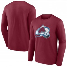 Футболка с длинным рукавом Colorado Avalanche Burgundy Primary Logo