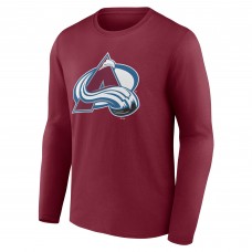 Футболка с длинным рукавом Colorado Avalanche Burgundy Primary Logo