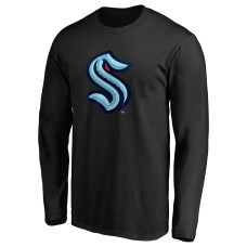 Seattle Kraken Black Primary Logo Long Sleeve T-Shirt