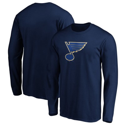 Футболка с длинным рукавом St. Louis Blues Primary Logo - Navy