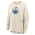 Женская футболка с длинным рукавом Edmonton Oilers Fanatics Cream Distressed Logo