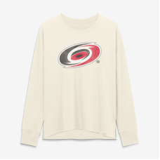 Женская Футболка с длинным рукавом Carolina Hurricanes Fanatics Cream Distressed Logo Женская Футболка с длинным рукавом Carolina Hurricanes Fanatics Cream Distressed Logo