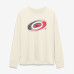 Женская Футболка с длинным рукавом Carolina Hurricanes Fanatics Cream Distressed Logo Женская Футболка с длинным рукавом Carolina Hurricanes Fanatics Cream Distressed Logo