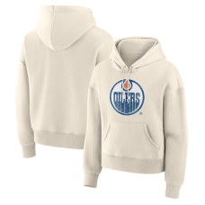 Женская толстовка Edmonton Oilers Fanatics Cream Distressed Logo Женская толстовка Edmonton Oilers Fanatics Cream Distressed Logo