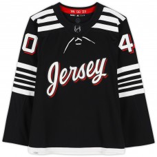 Игровая джерси Akira Schmid New Devils Autographed Fanatics Authentic Black Alternate adidas Authentic