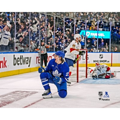 Matthew Knies Toronto Maple Leafs Unsigned Fanatics Authentic 1st NHL Goal Celebration Photograph